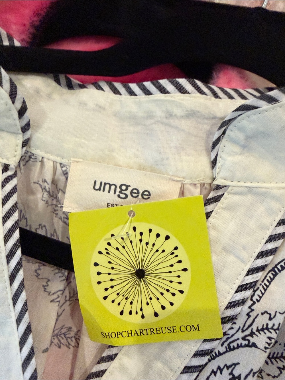 Umgee Cream Short-Sleeve Floral Button-Down Shirt - Picture 5 of 5